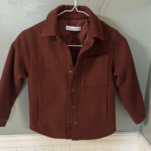 Zara Kids Rust Jacket with Patch Pocket Size 6-7 Unisex